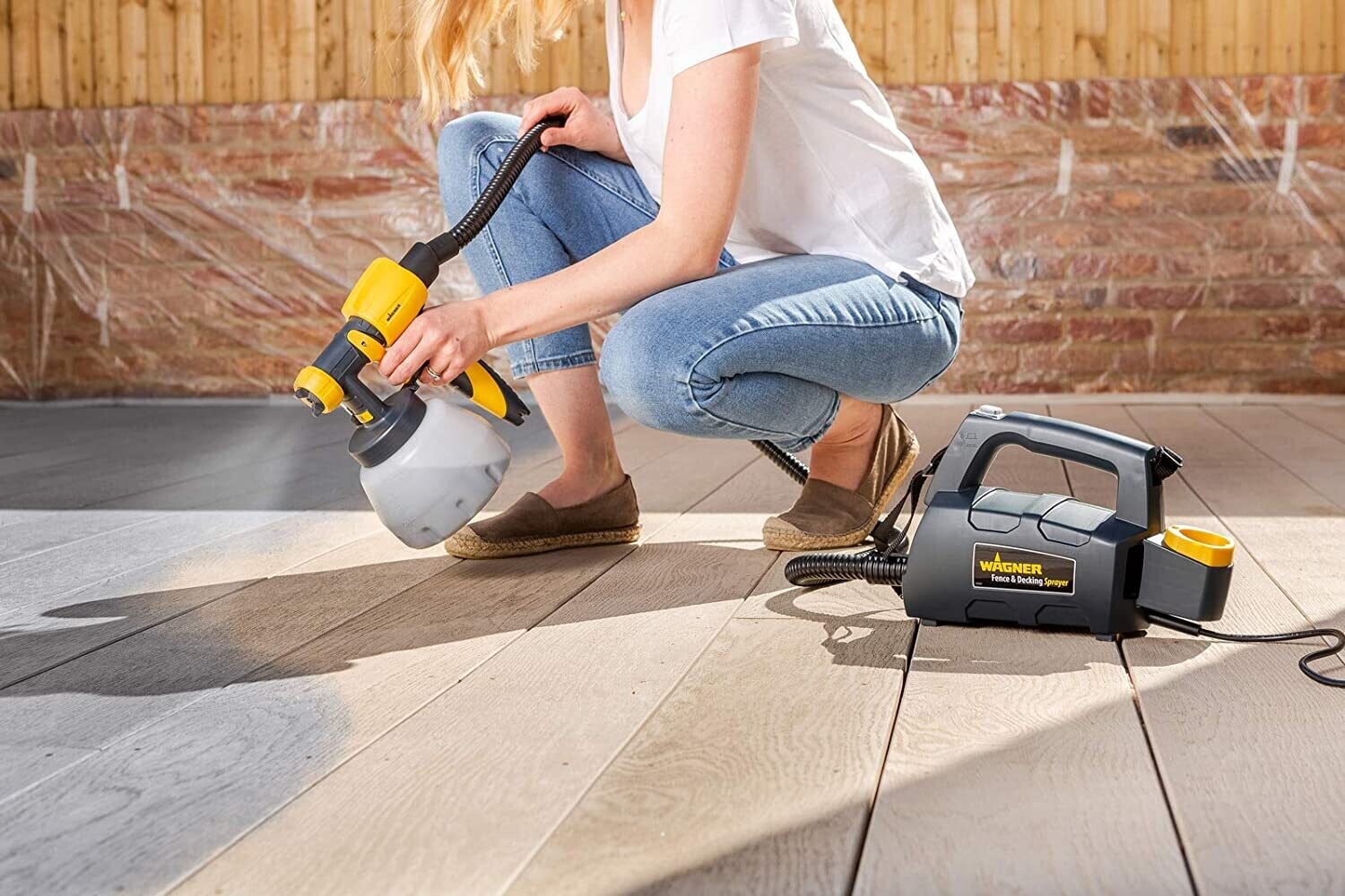 Paint sprayer for fences barns decks and garden furniture