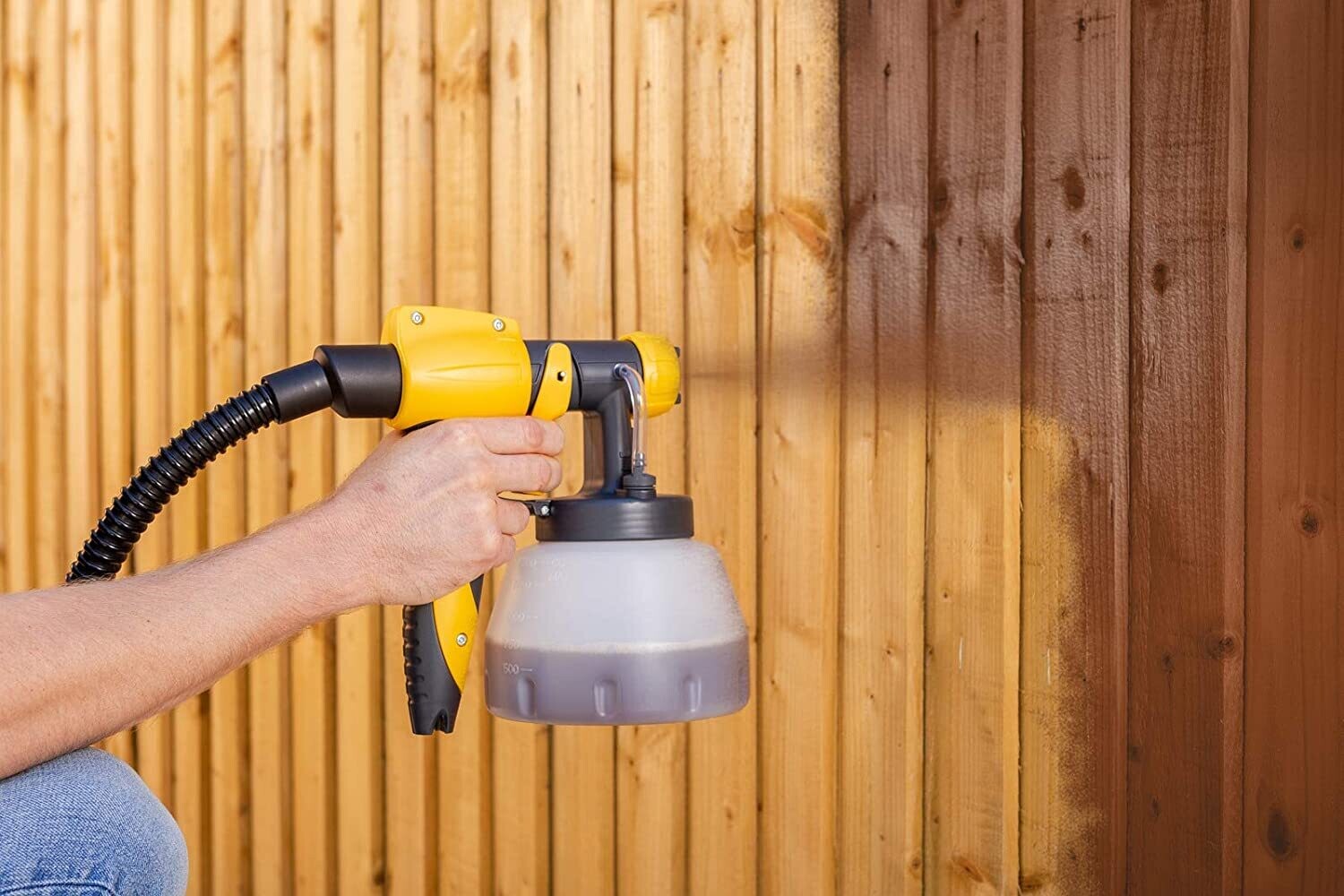 Paint sprayer for fences barns decks and garden furniture