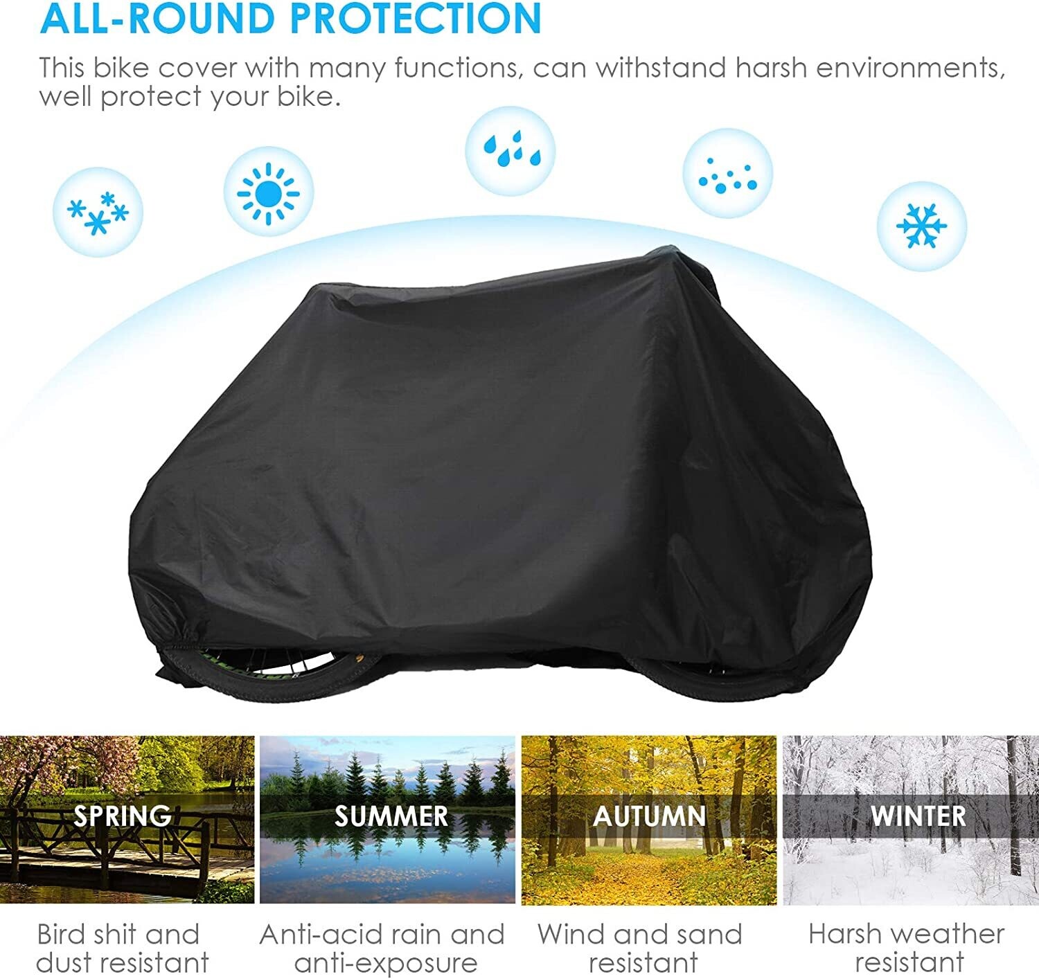 Waterproof Bike Cover for Mountain, Road, and Electric Bikes – Durable Outdoor Protection