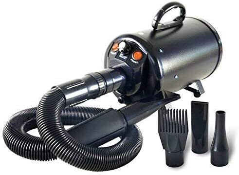2800W High-Power Pet Grooming Hair Dryer Blaster - Fast Drying for Dogs and Cats with Adjustable Speed and Temperature, Quiet Operation, and Flexible Hose for Professional Grooming
