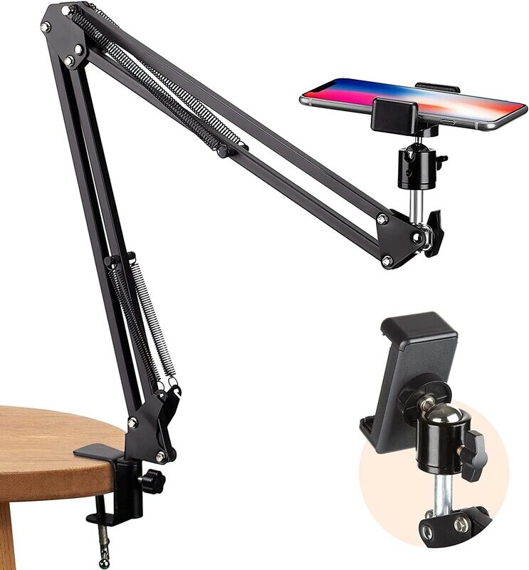 Overhead Tripod Mount Table Suspension Scissor Arm Stand