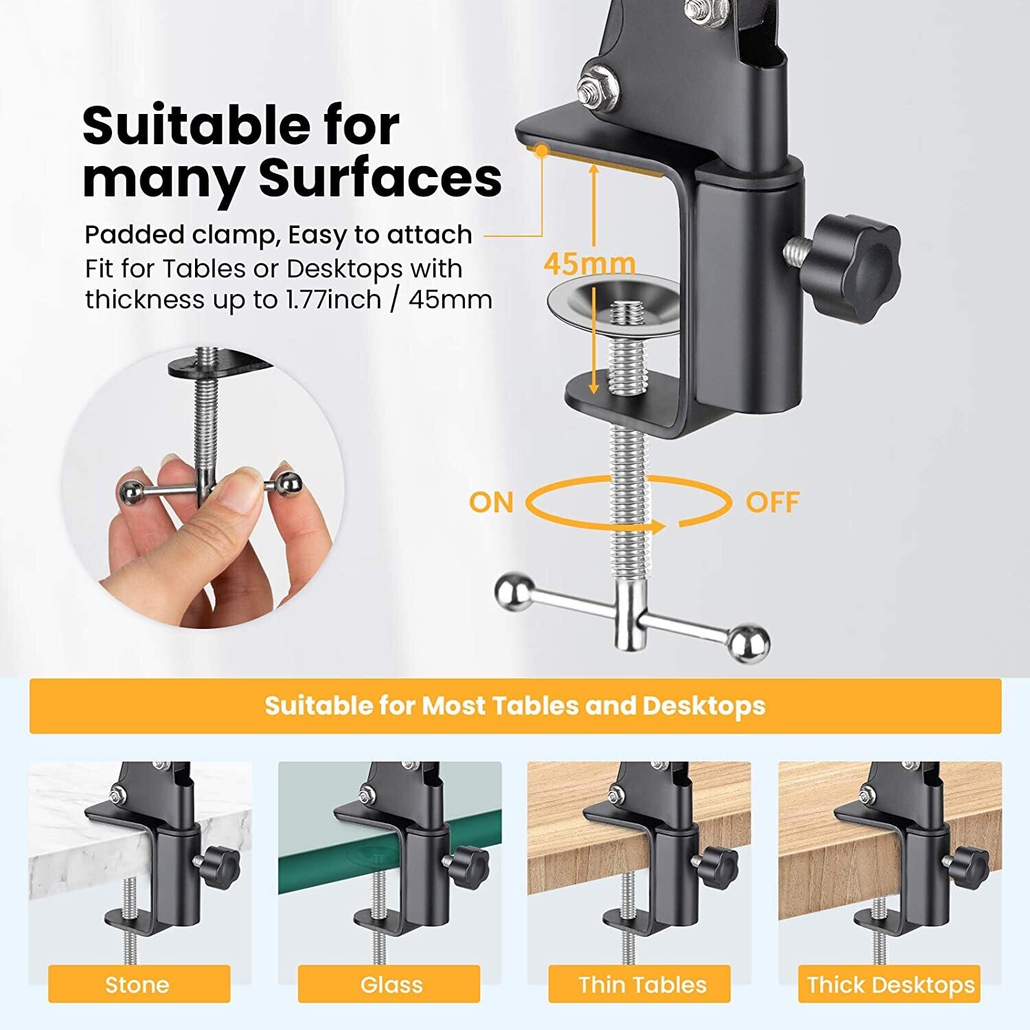 Overhead Tripod Mount Table Suspension Scissor Arm Stand