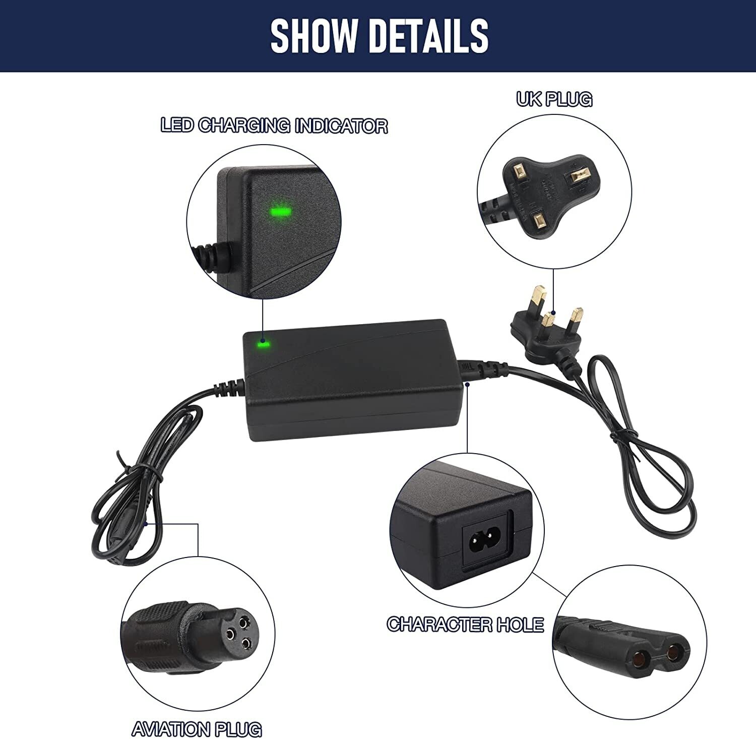 Scooter Charger Power Adapter Hoverboard Charger