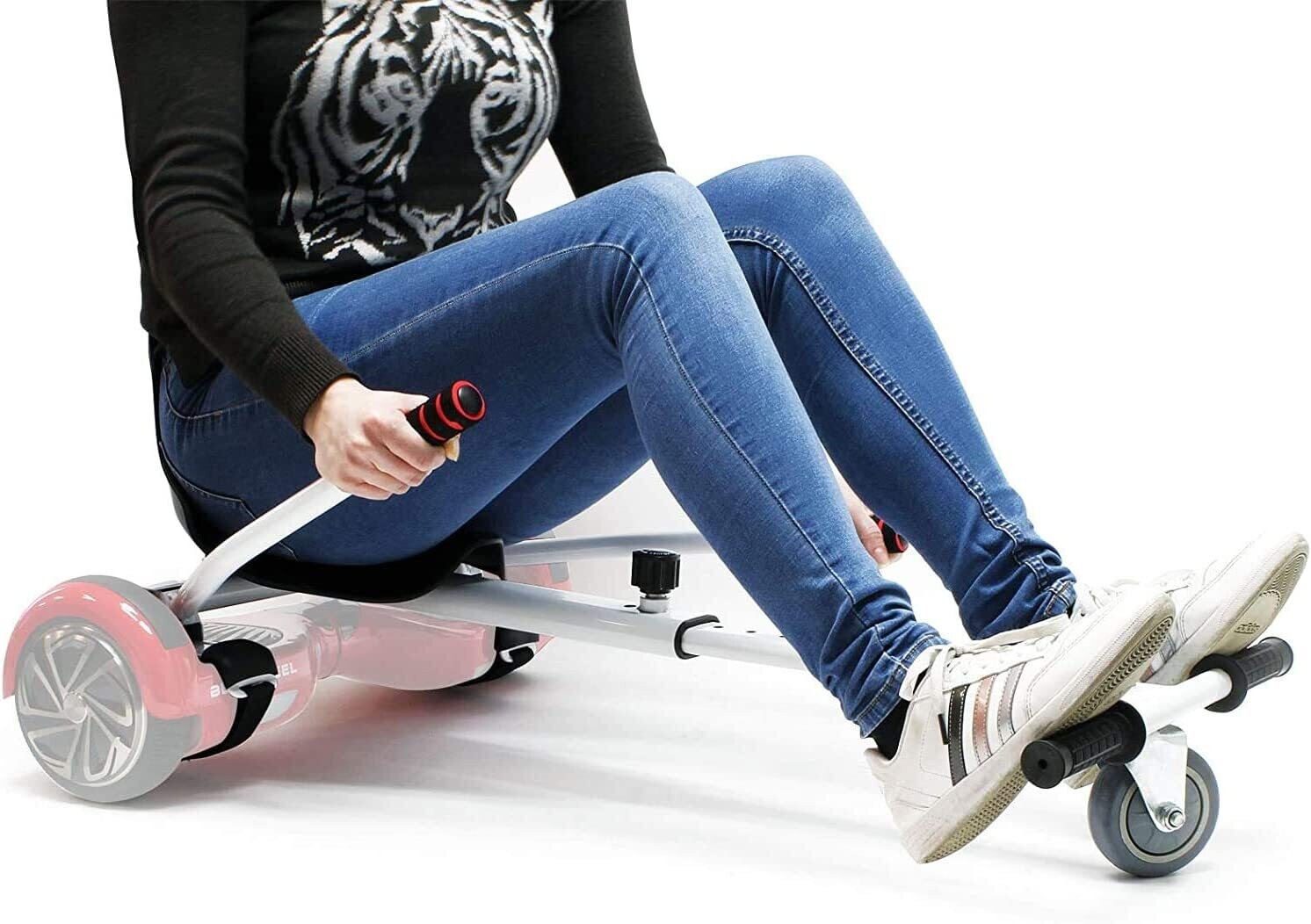 HoverKart Seat Hoverboard Cart Seat - Fits 6.5, 8, and 10 Inch Hoverboards with Adjustable Straps for Kids and Adults