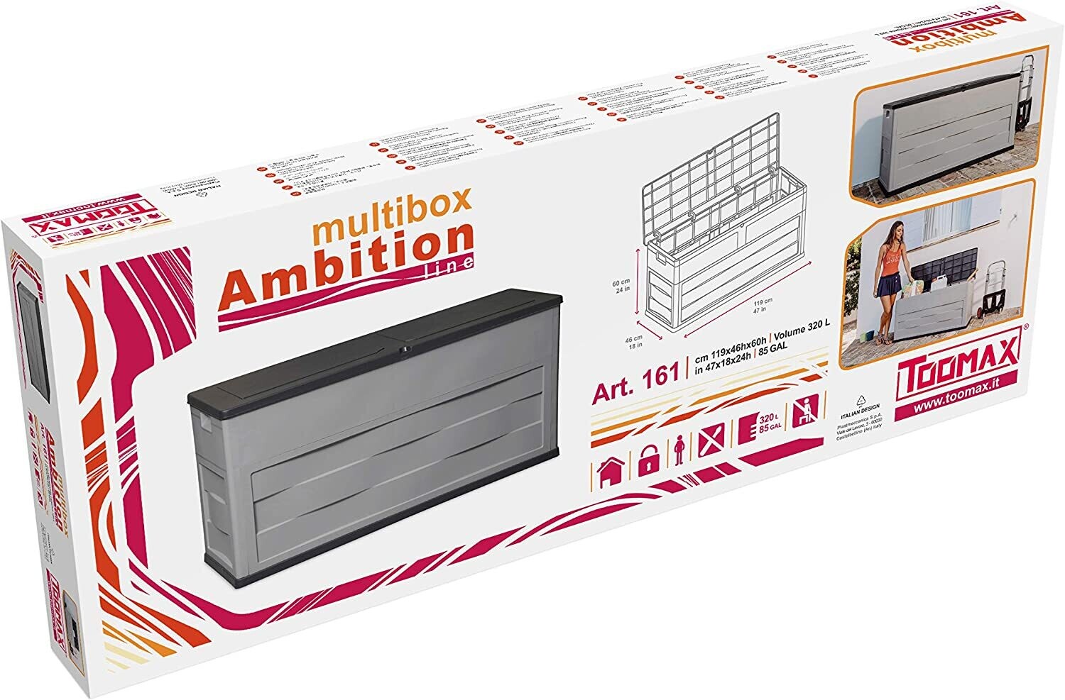 Ambition Line 320L Multifunctional Garden Storage Box