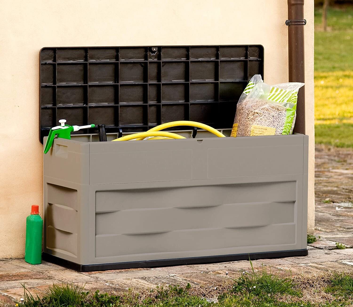 Ambition Line 320L Multifunctional Garden Storage Box – Weatherproof Outdoor Storage for Tools, Cushions &amp; Equipment