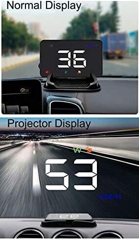 GPS Speed Display in Large Font for Windshield Reflection, Real-Time Speed Tracker for Safe Driving