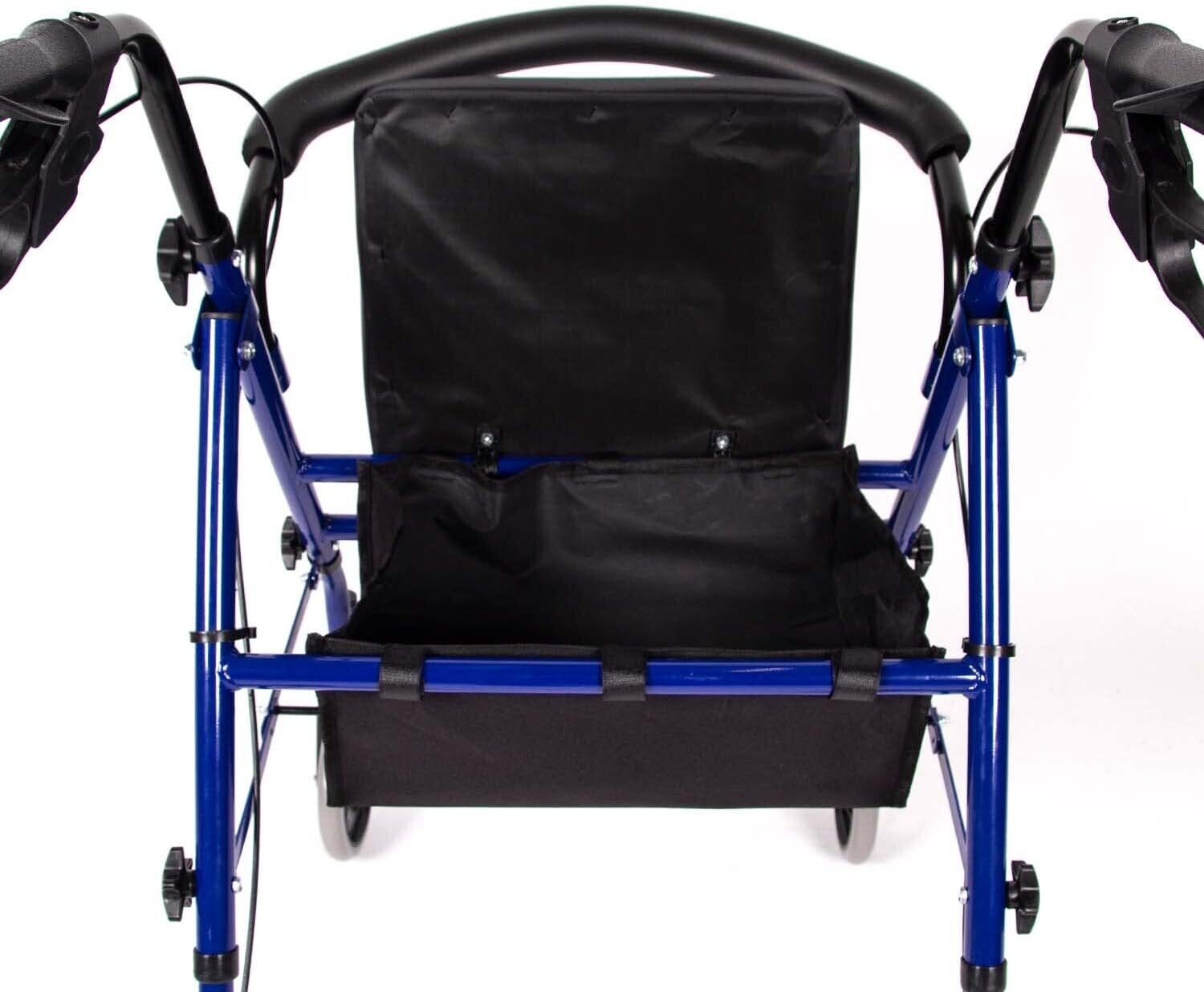 Lightweight Foldable Rollator with Tray and Basket - Easy to Fold for Boot