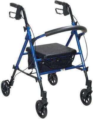 Lightweight Foldable Rollator with Tray and Basket - Easy to Fold for Boot