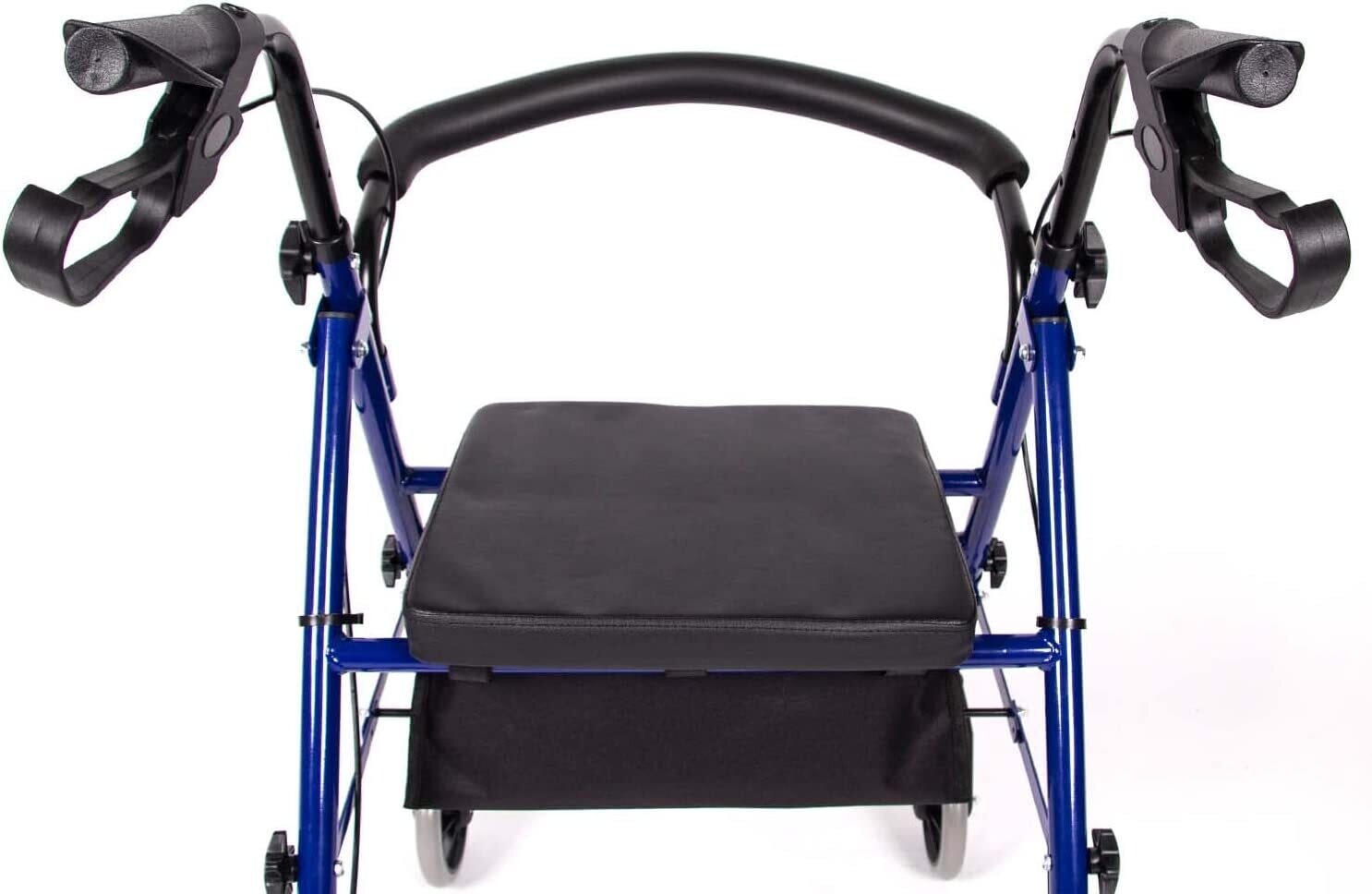 Lightweight Foldable Rollator with Tray and Basket - Easy to Fold for Boot
