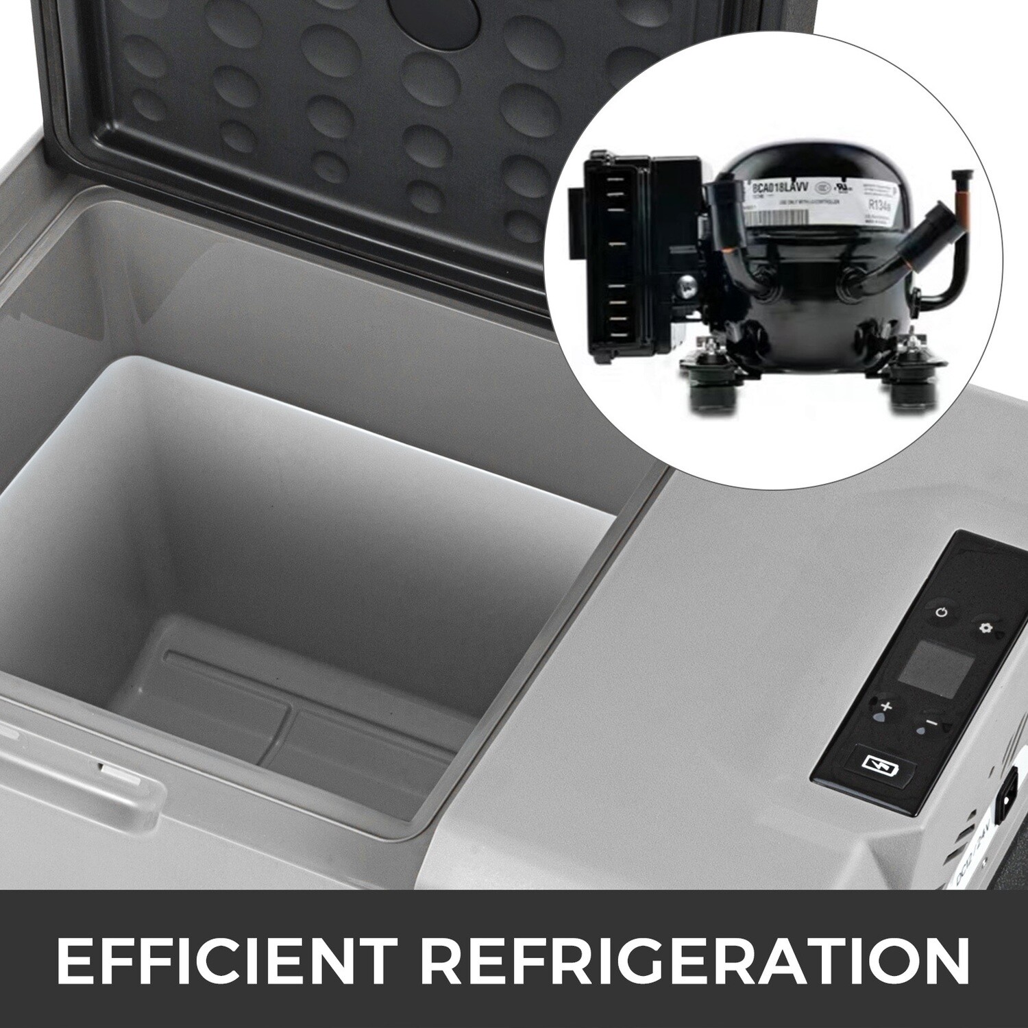 Portable 40L AC/DC Car Freezer Fridge for Camping Boating Quick Cooling