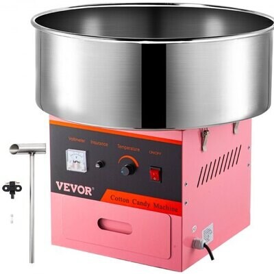 Professional Pink Cotton Candy Maker Electric Candy Cotton Machine 1030w