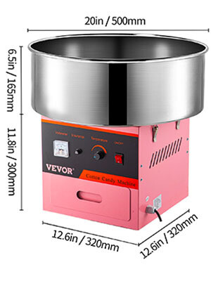 Professional Pink Cotton Candy Maker Electric Candy Cotton Machine 1030w