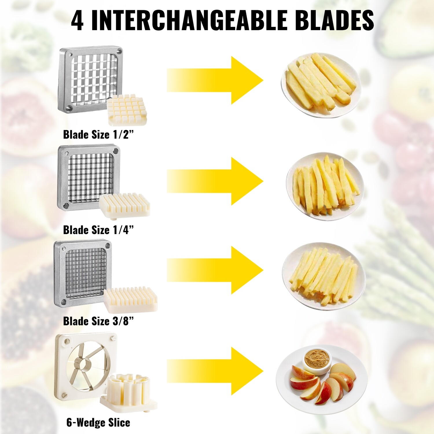 Industrial Vegetable and Fruit Chopper Stainless Steel for Commercial Kitchen Food Preparation