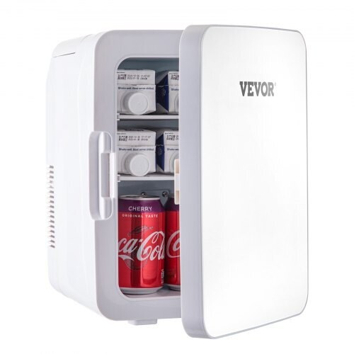 White 10L Portable Mini Fridge - Ice Box Freezer & Drinks Cooler