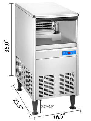 Electric ice cube maker concealed behind the counter 95 Lb/24 Hour Ice Maker