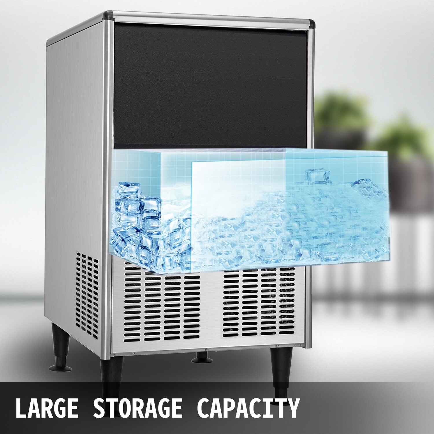 Electric ice cube maker concealed behind the counter 95 Lb/24 Hour Ice Maker