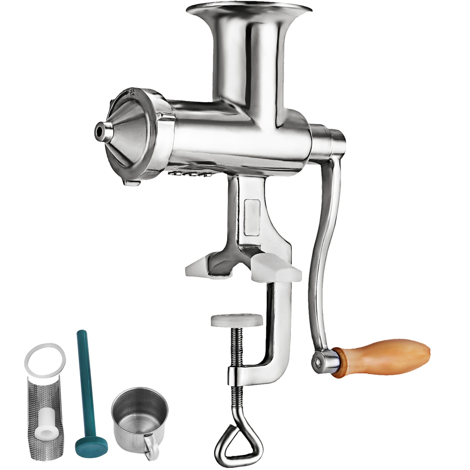 3.7 lbs Screw Base Eco Stainless Steel Wheatgrass Manual Juicer - Extractor and Mincer for Efficient Juice Extraction - Durable, Eco-Friendly Design for Wheatgrass, Vegetables, and Fruits
