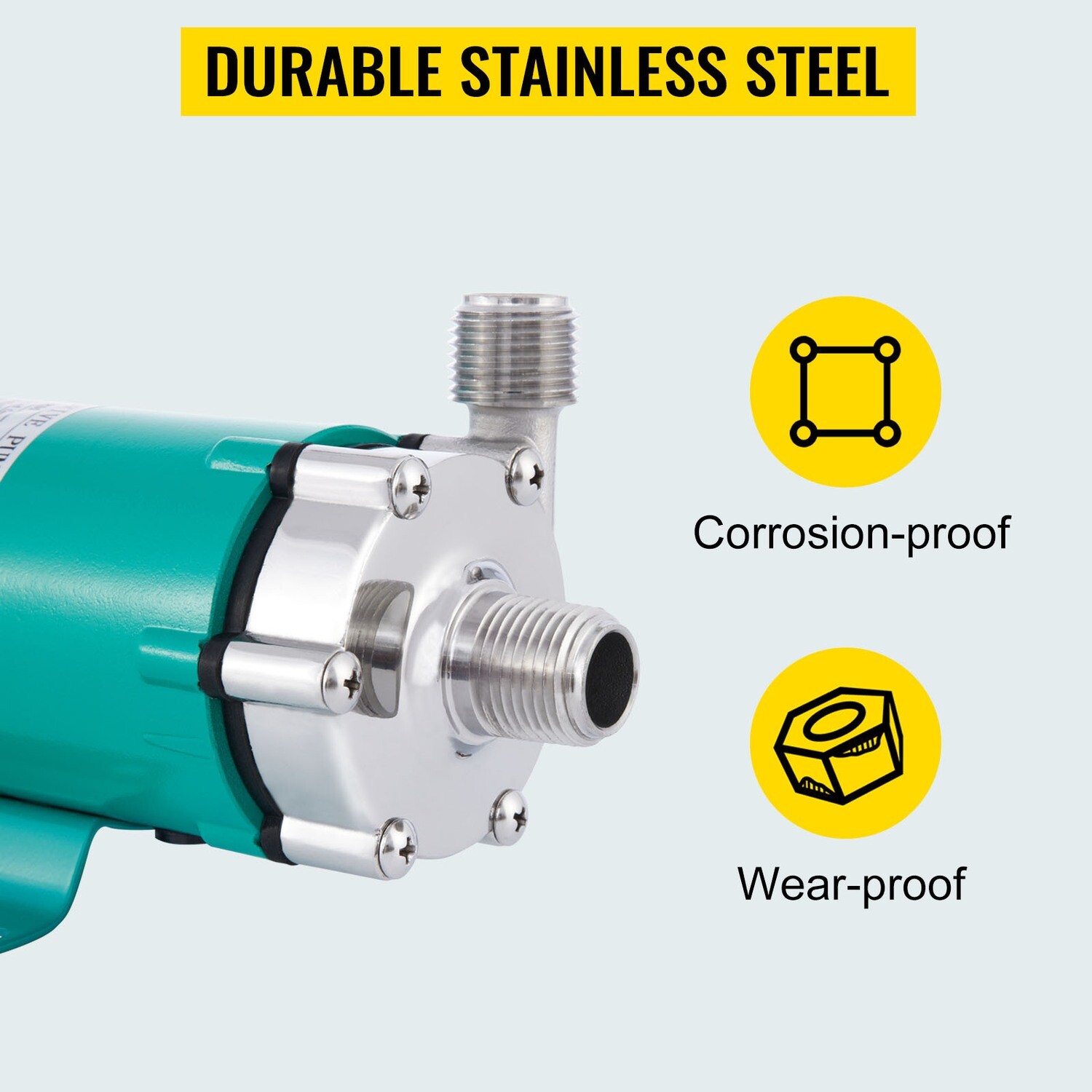 High Temp Magnetic Stainless Steel Brewing Pump for Beer Making and Homebrew Systems