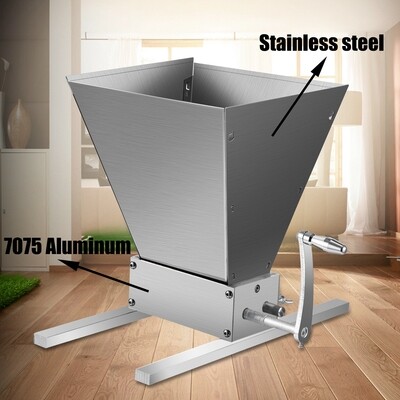 2-Roller Home Brew Grain Mill Grinder – 8lbs/Min High-Speed Malt Crusher