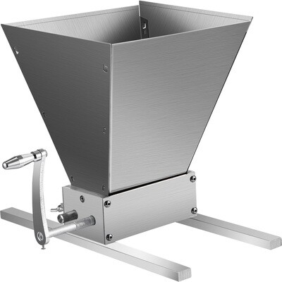 2-Roller Home Brew Grain Mill Grinder – 8lbs/Min High-Speed Malt Crusher