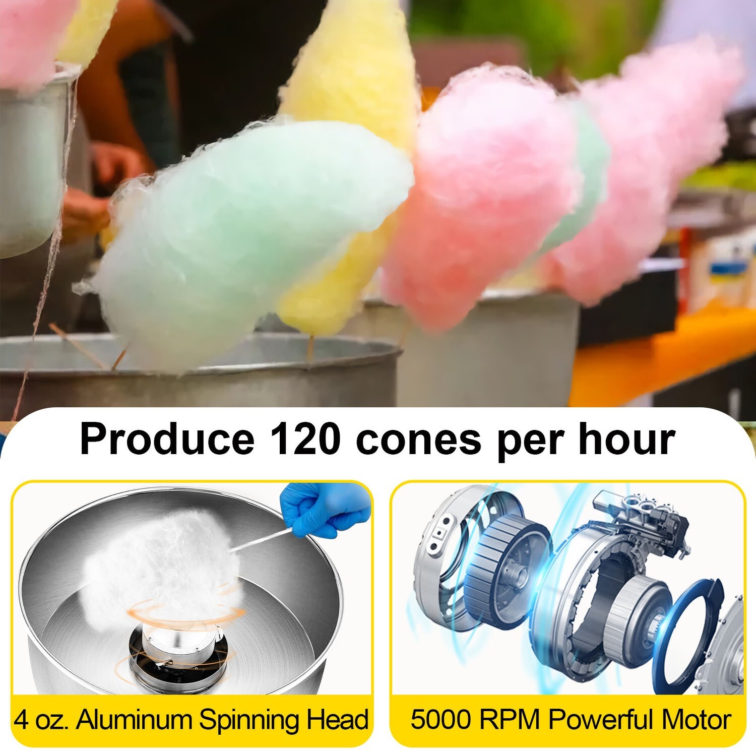 Sugar Party Carnival Great Street Price Factory Cotton Candy Machine