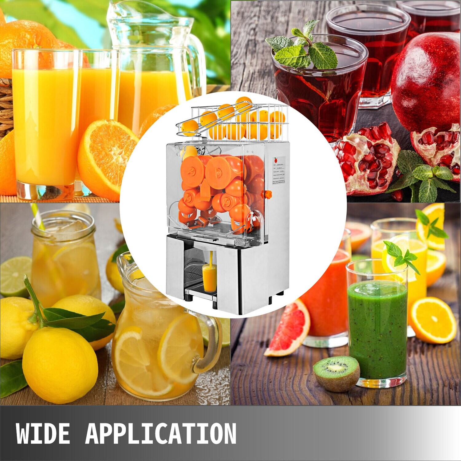 Commercial Auto Feed Orange Juicer Machine, High-Capacity Stainless Steel Citrus Press, Automatic Operation for Quick and Efficient Juice Extraction, Ideal for Restaurants and Bars
