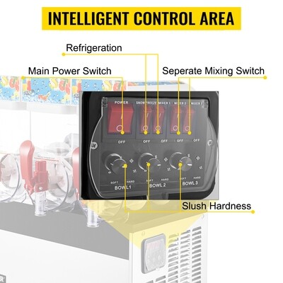 Commercial 1300W Low Noise Stainless Steel Margarita Smoothie Maker, 220V Frozen Drink Machine