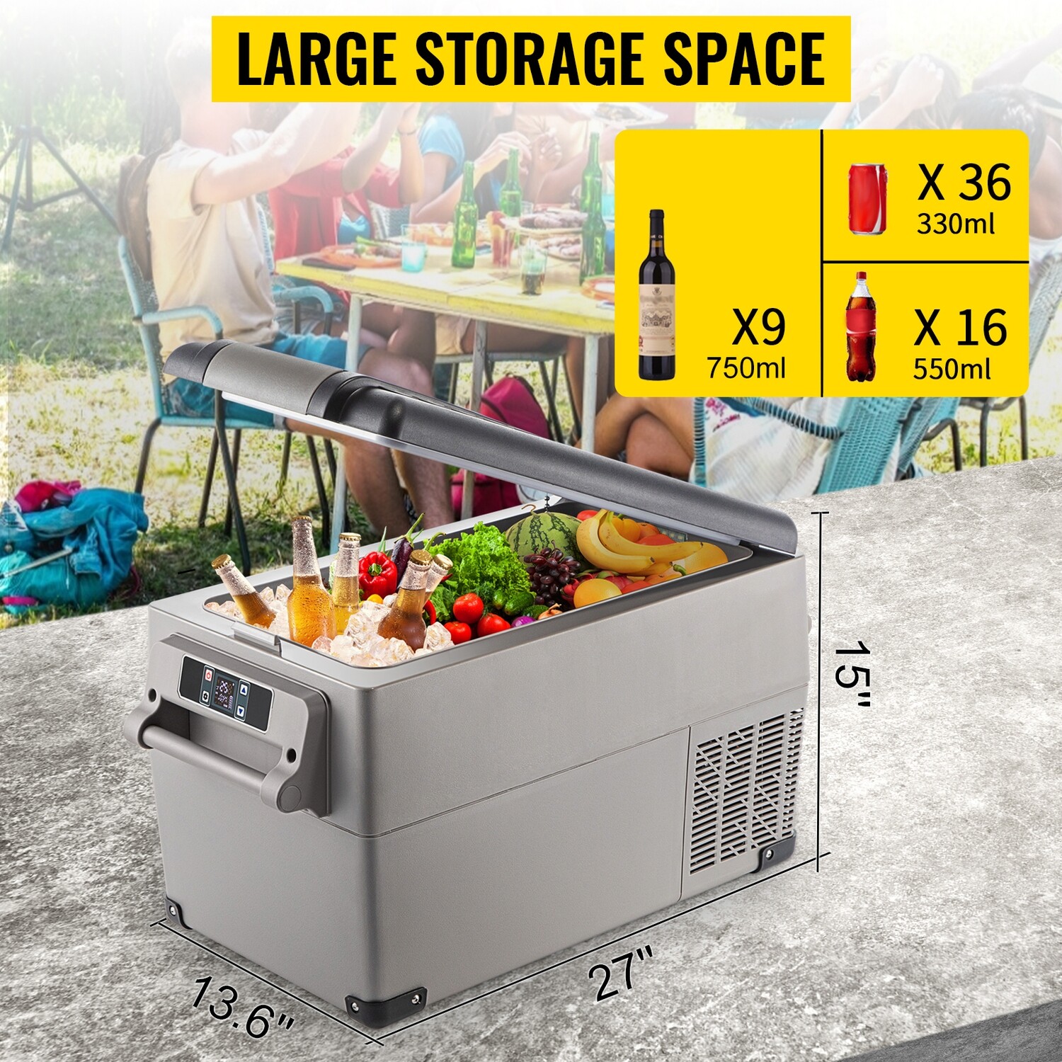 20L 22L 35L 45L 55L Car Refrigerator Portable Electric Cooler Mini Auto Fridge 12/24V DC 110-240V for Camping
