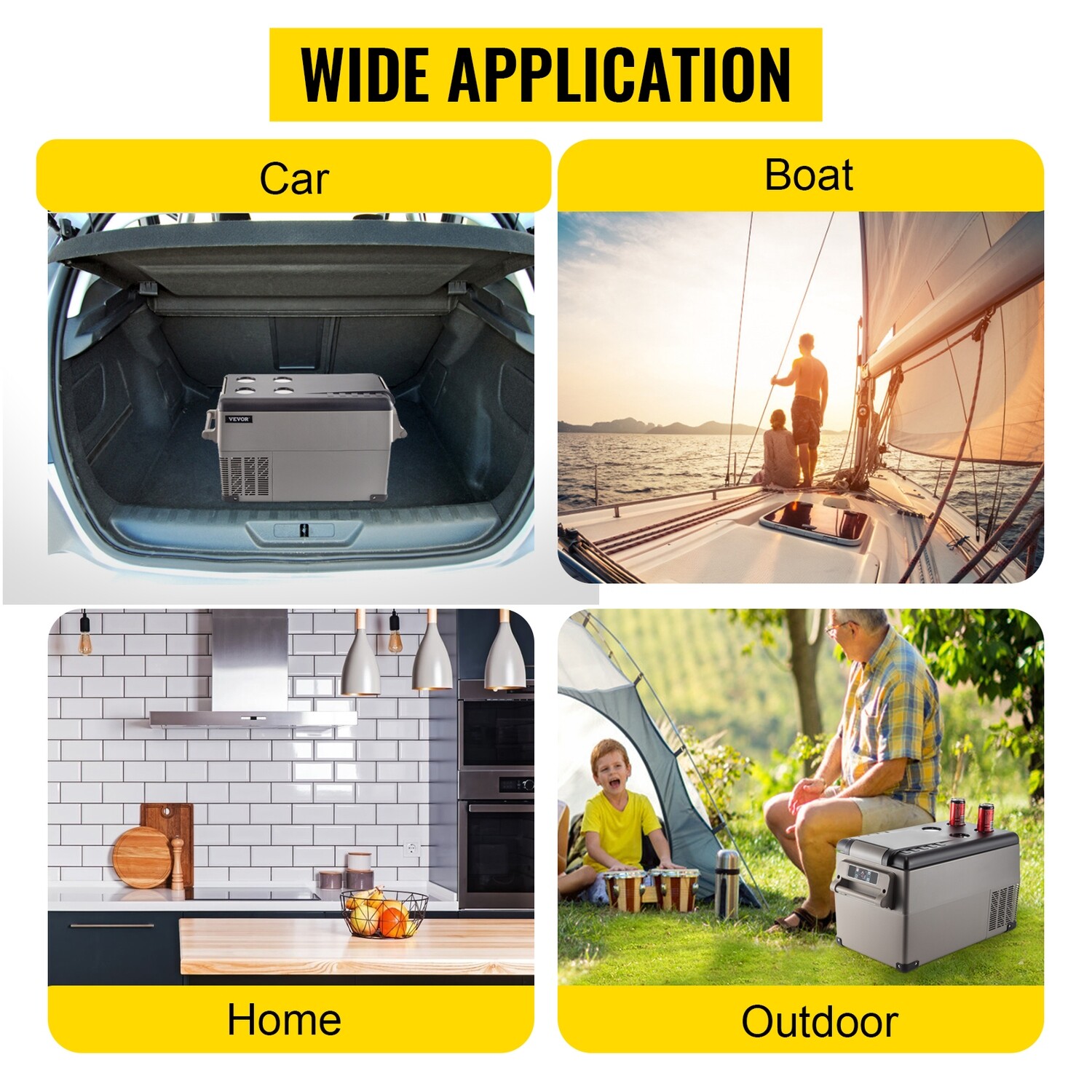20L 22L 35L 45L 55L Car Refrigerator Portable Electric Cooler Mini Auto Fridge 12/24V DC 110-240V for Camping