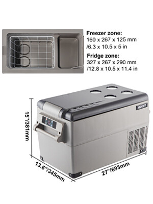 20L 22L 35L 45L 55L Car Refrigerator Portable Electric Cooler Mini Auto Fridge 12/24V DC 110-240V for Camping