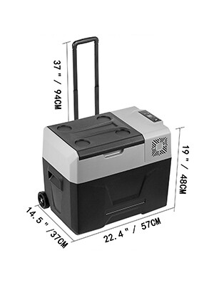 40L Versatile Vehicle Cooler - AC/DC Refrigerator with Rapid Cooling for Camping, Sailing, and Road Trips - Ideal for Outdoor Adventures