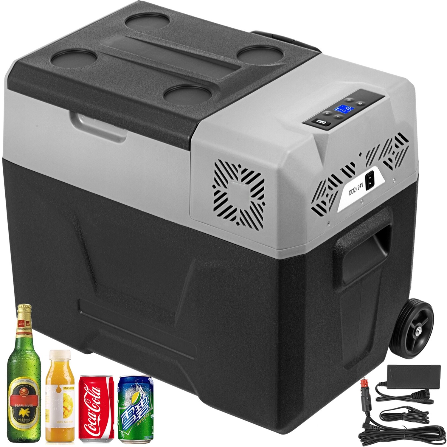 40L Versatile Vehicle Cooler - AC/DC Refrigerator with Rapid Cooling for Camping, Sailing, and Road Trips - Ideal for Outdoor Adventures