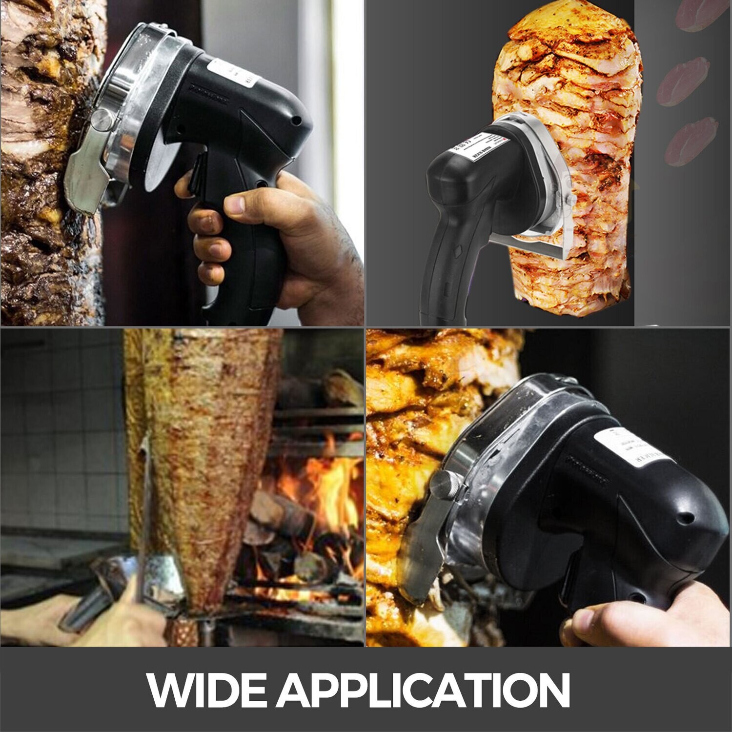 Electric 80W Kebab Doner Cutter Slicer, ideal for carving meat with ease. Includes a blade for precise and efficient slicing.