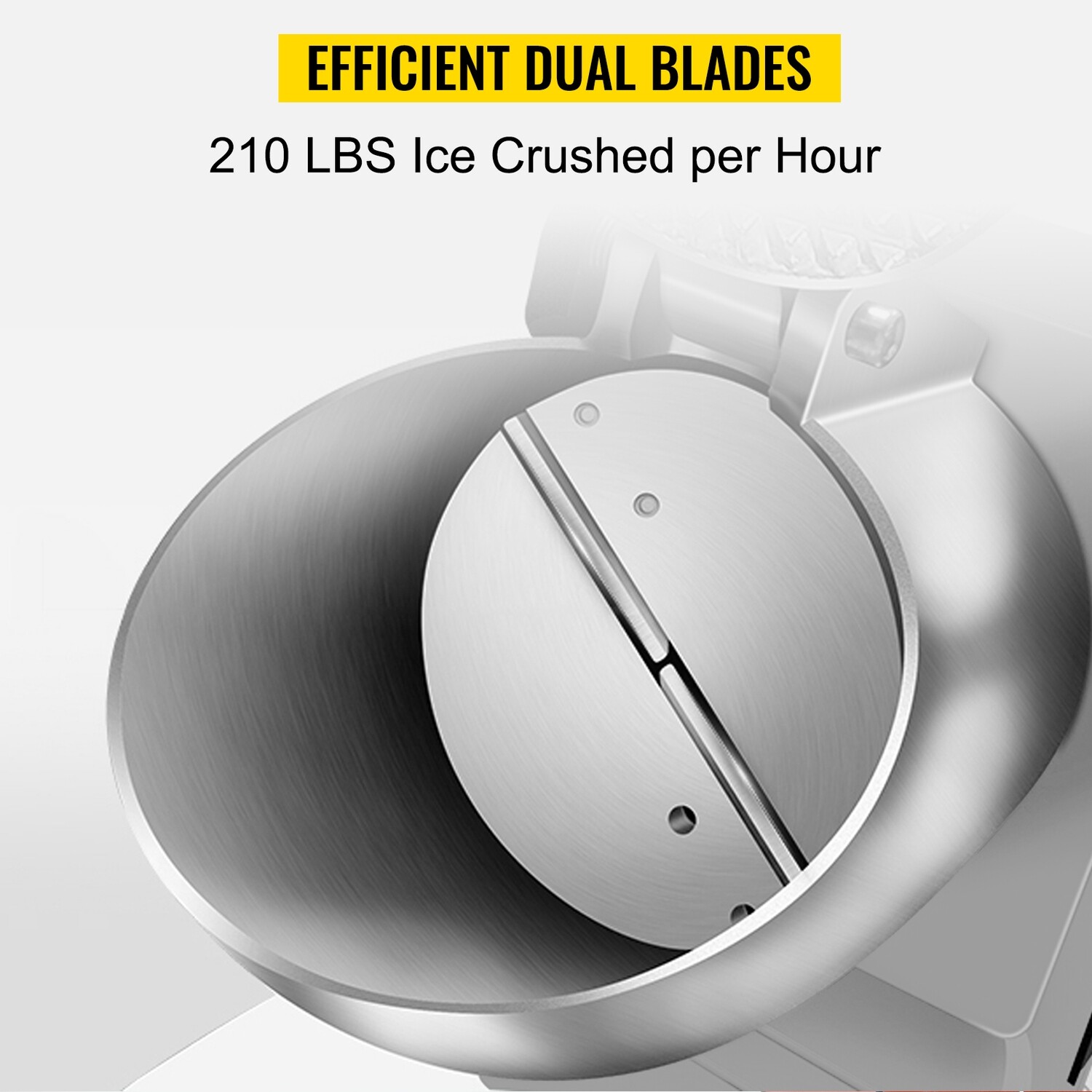 Electric Silver Ice Shaver Crusher Snow Cone Maker Machine with Dual Stainless Steel Blades