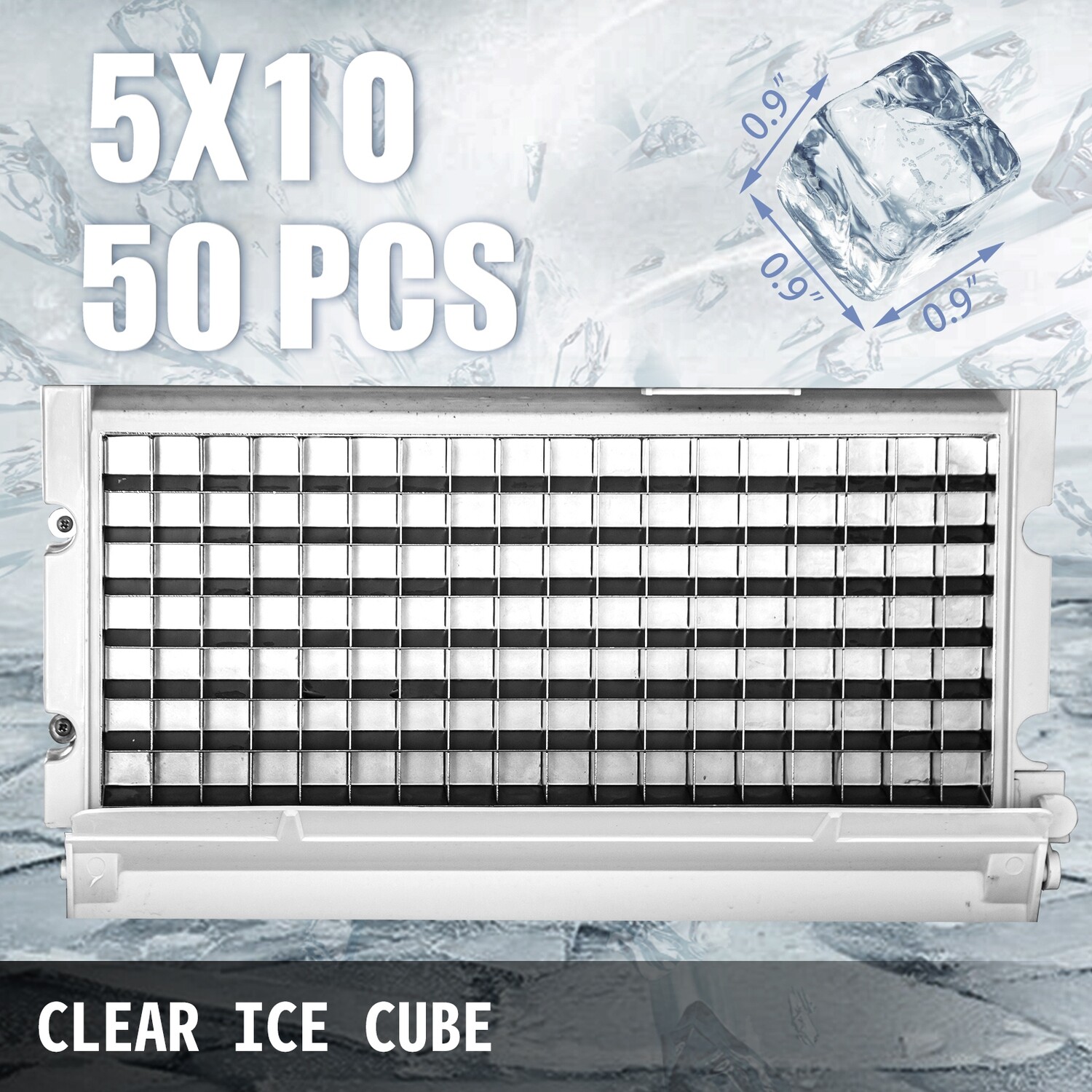 Electric Ice Cube Maker Under Counter – 95 Pound/24-Hour Ice Machine for Home, Office, and Commercial Use