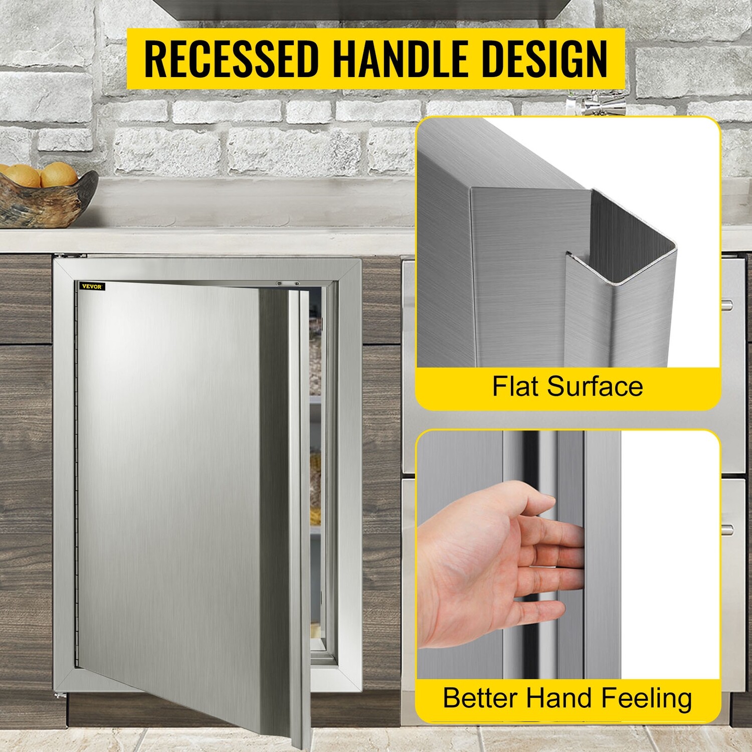 Outdoor Kitchen Access Doors 17&quot;x24&quot; Cabinet Doors for BBQ Island in Stainless Steel