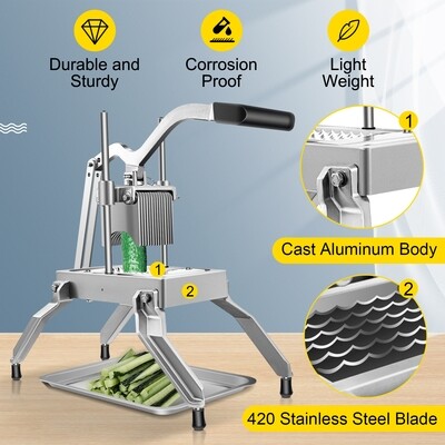 Multipurpose Quick Onion Slicer Stainless Steel Blade with Tray 3/16"