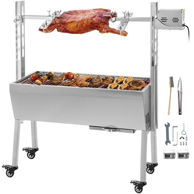Catering Rotisserie Roasting 43&quot; – 40kg Hog Spit Roaster BBQ Pig Roaster Machine for Outdoor Cooking