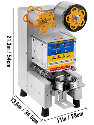Automatic Cup Sealing Machine – Fits 1-20cm Cup Height, Ideal for Boba Tea and Beverage Sealing