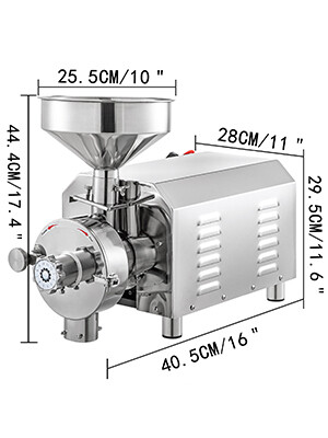 Commercial Electric Grinding Machine for Grain, Powder Mill, Herb, Dry Grain, Soybean, Spice, and Coffee. High-performance, Durable, and Versatile for Professional Use in Food Processing and Grinding
