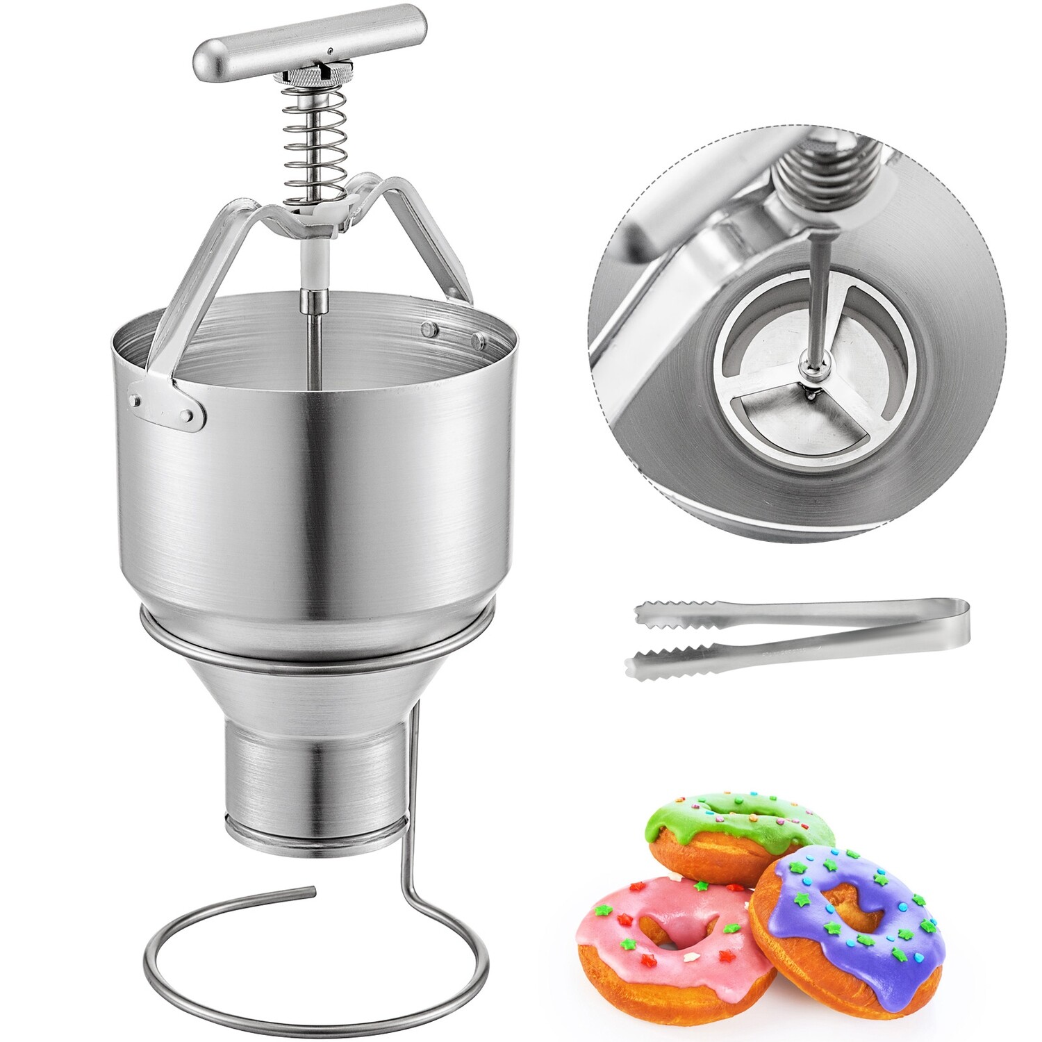 5L Manual Donut Dropper Hopper Dispenser with Holder – Ideal for Stand Use, Easy Portion Control for Perfect Donuts