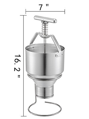 5L Manual Donut Dropper Hopper Dispenser with Holder – Ideal for Stand Use, Easy Portion Control for Perfect Donuts