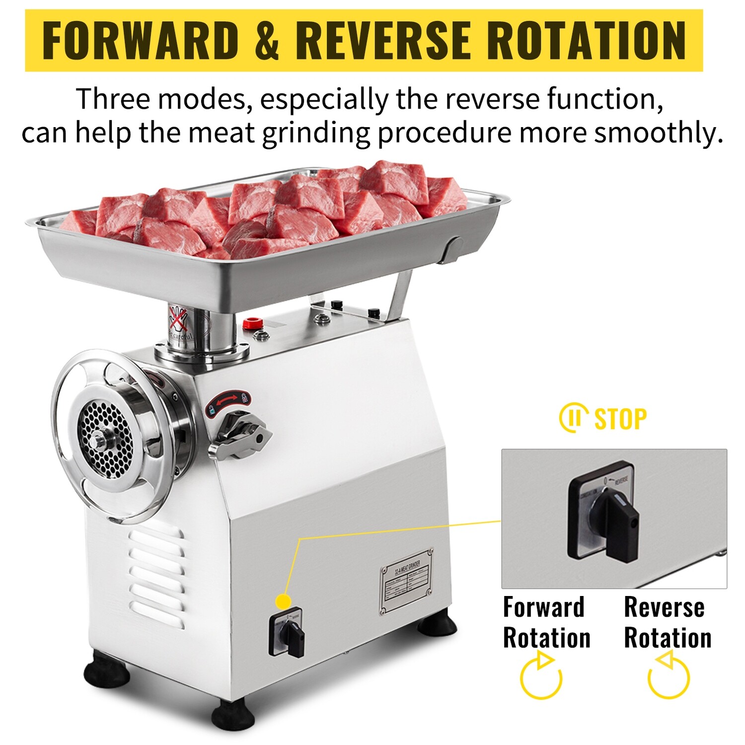 Electric Meat Grinder Sausage Maker 1100W – Heavy-Duty Meat Grinder, 770 lbs/h Capacity for Home and Commercial Use