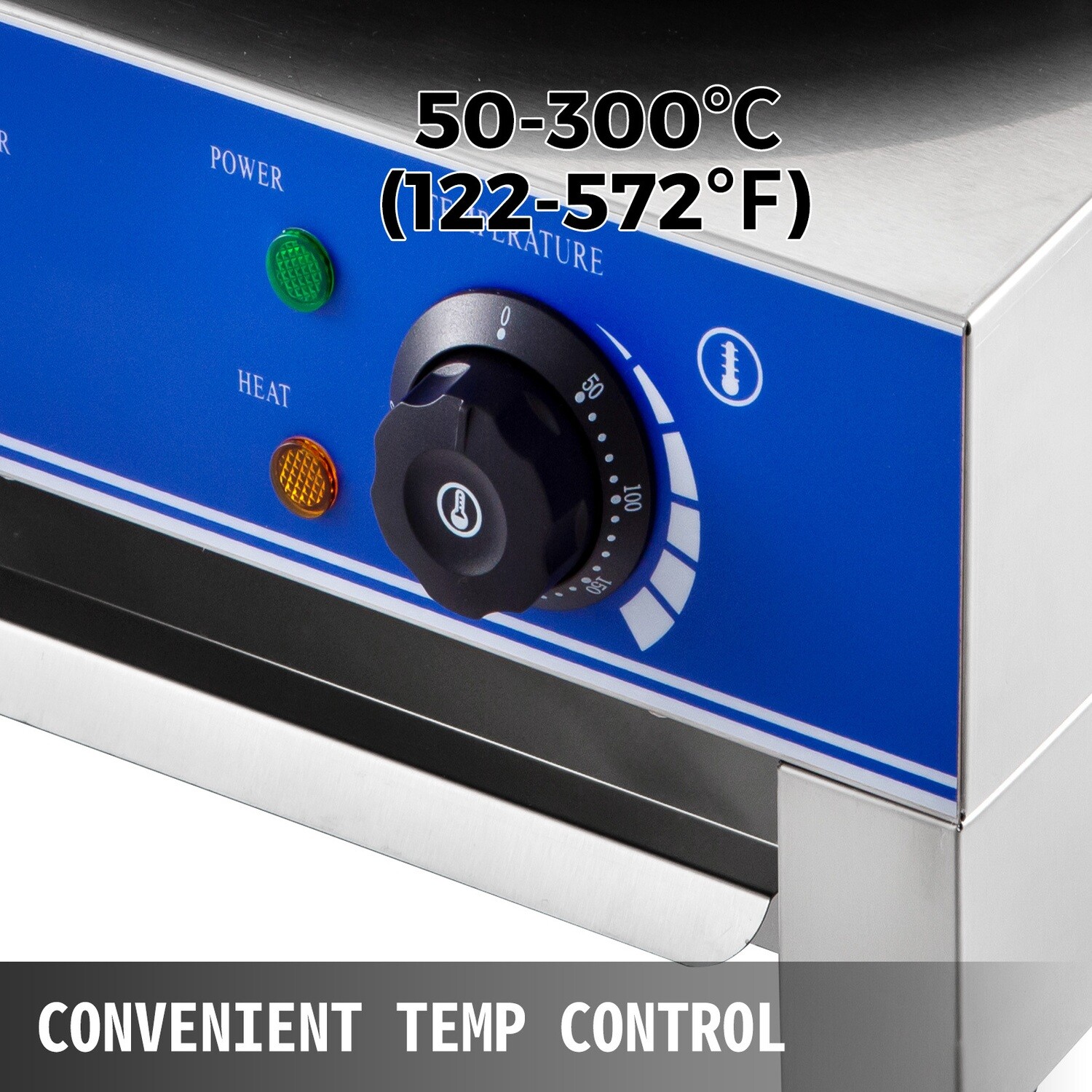 Commercial 3kW Electric Square Crepe Maker, High-Power Griddle, Adjustable Temperature, Non-Stick Surface, Easy to Clean, Ideal for Restaurants and Food Stalls.