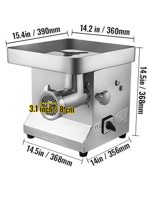 Electronic Meat Grinder Stainless Steel 1100W – Heavy-Duty Sausage Maker and Meat Grinder for Home and Commercial Use