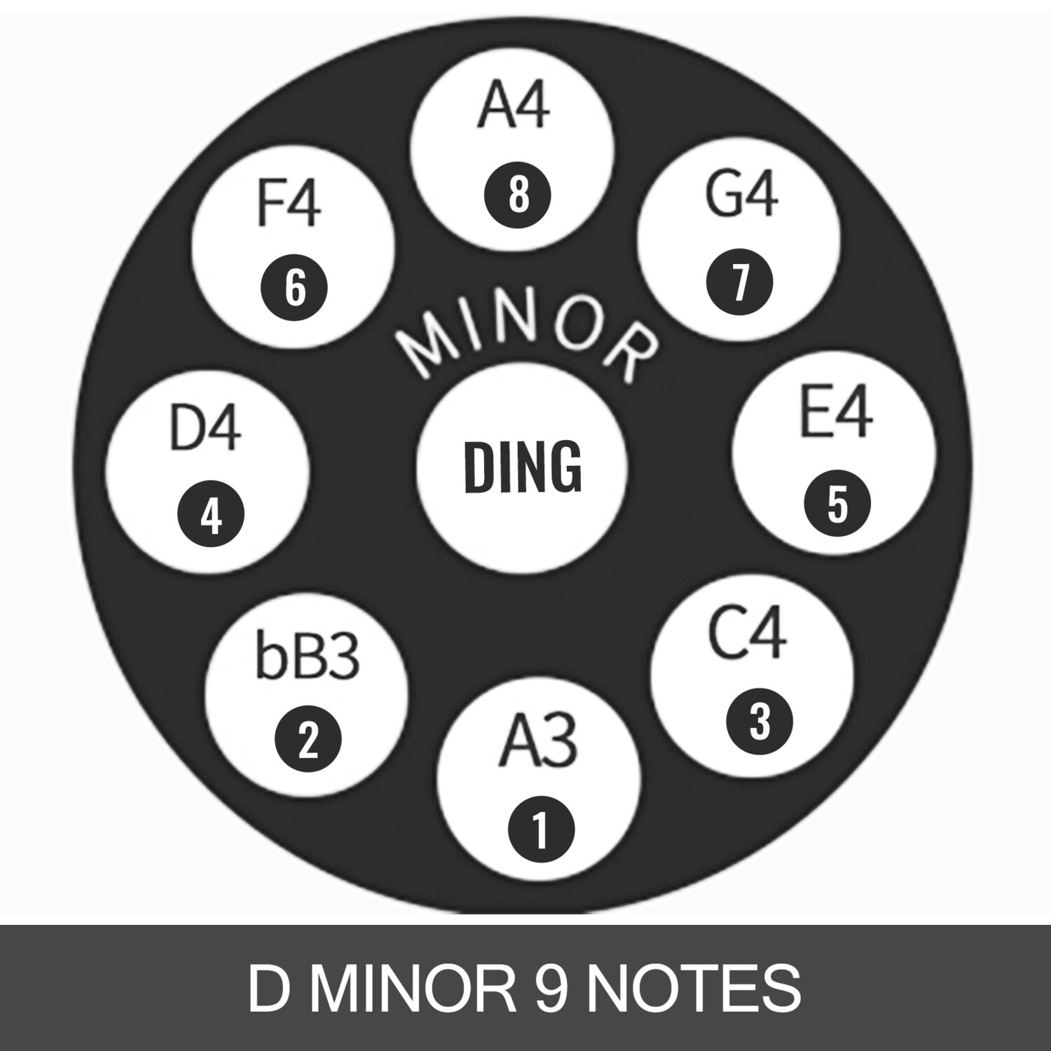 Advanced D Minor Hand Pan Drum – 9 Note Steel Tongue Drum with Soft 22&quot; (56cm) Hand Pan Bag