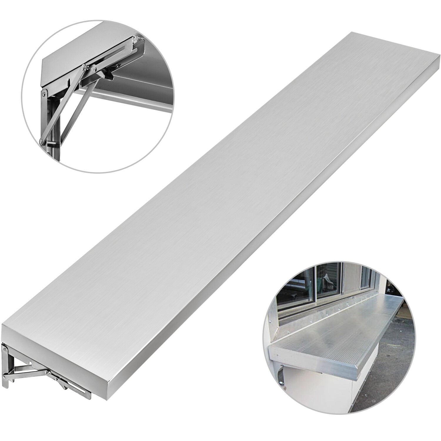 Stainless steel 6ft Concession Window Shelf Stand Shelf Vending