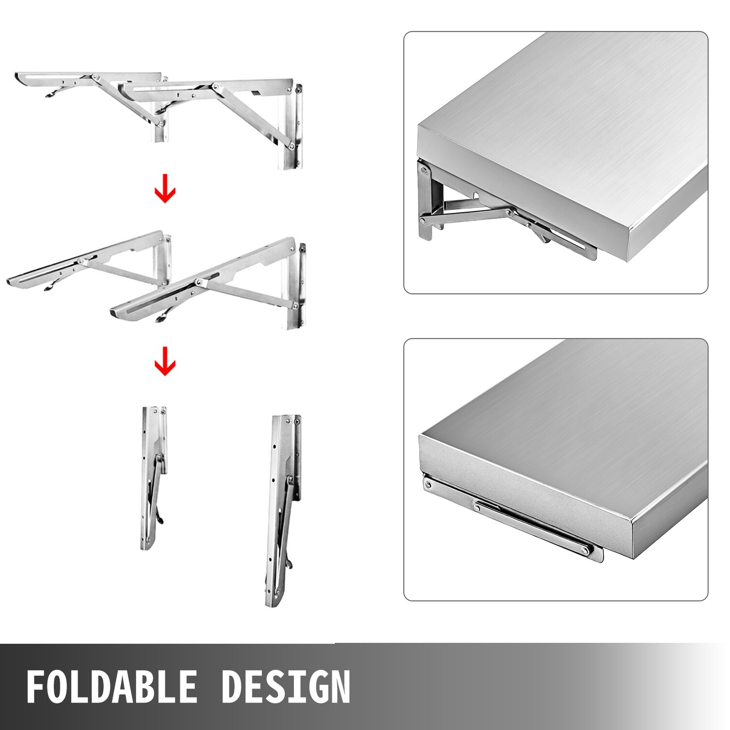 Stainless steel 6ft Concession Window Shelf Stand Shelf Vending