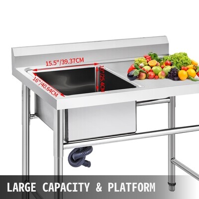 Handmade Non-Magnetic Stainless Steel Kitchen Sink for Modern Kitchens, Durable and Easy to Clean